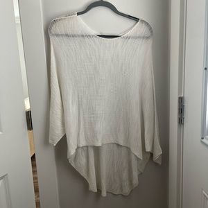 White Feel the Piece Dolman-Sleeve Top